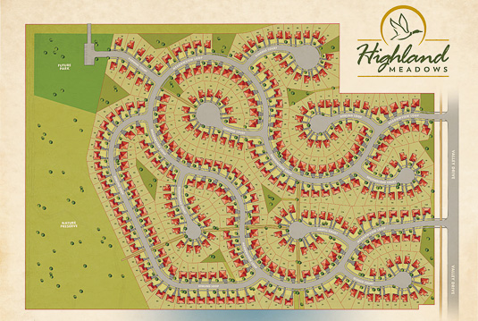 Highland Meadows Map